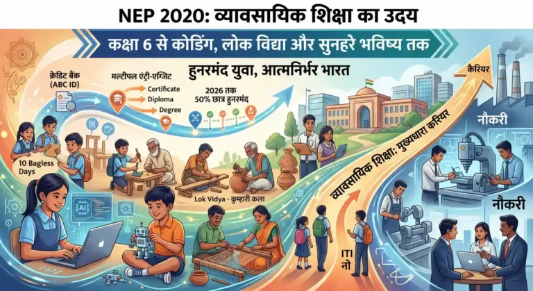 NEP 2020 में Vocational Education: क्लास 6 से जॉब तक का पूरा मास्टरप्लान (आसान भाषा में)